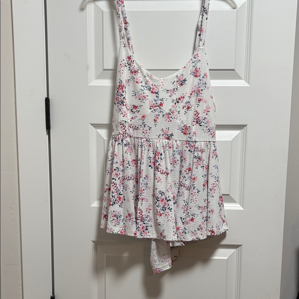 Torrid Floral Camisole Top - White and Pink